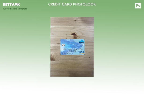 Модерен стил Белгија KBC банка виза картичка photolook пред шаблон